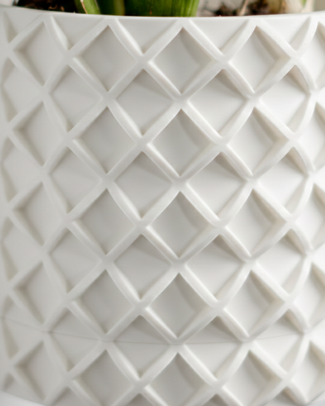 Evoliv Bubble Lattice – Wandblumentopf mit Tropfschale