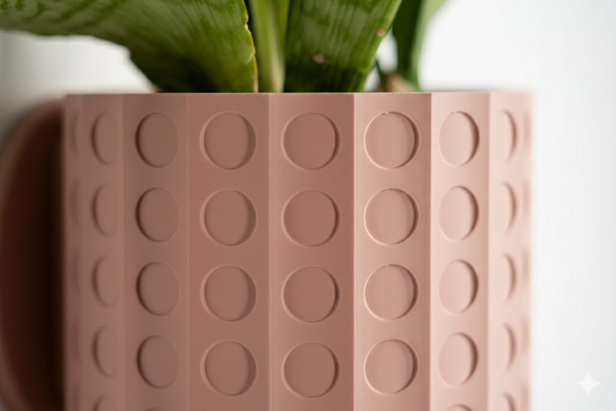 Evoliv Dots – Wandblumentopf mit modernem Punktemuster