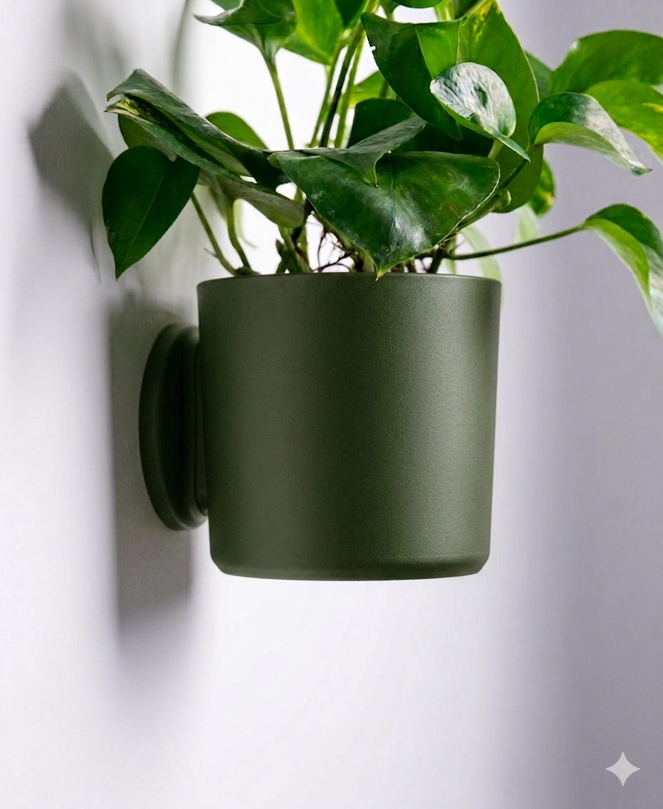 Evoliv LG03 – Wandblumentopf mit Tropfschale