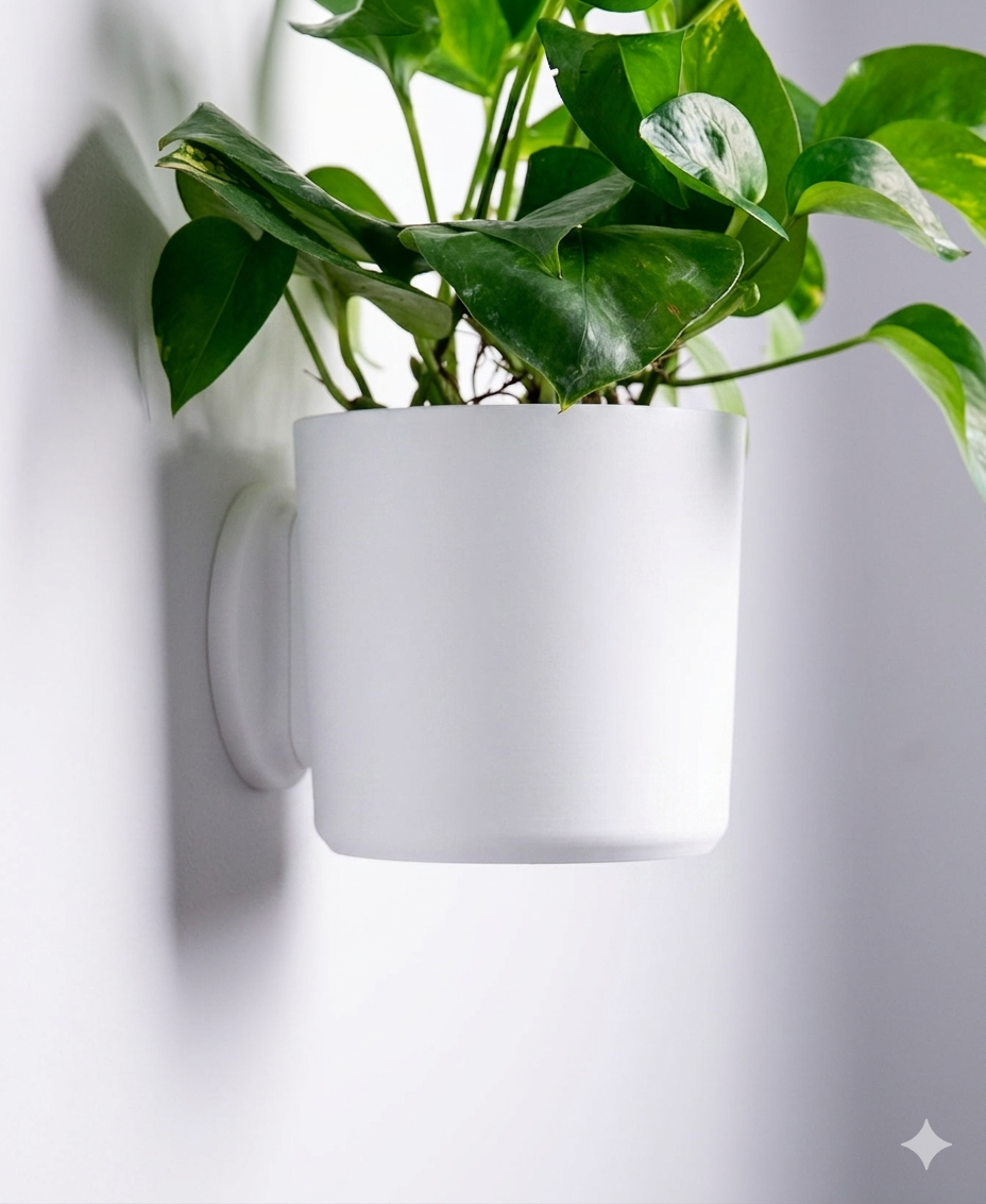 Evoliv LG03 – Wandblumentopf mit Tropfschale