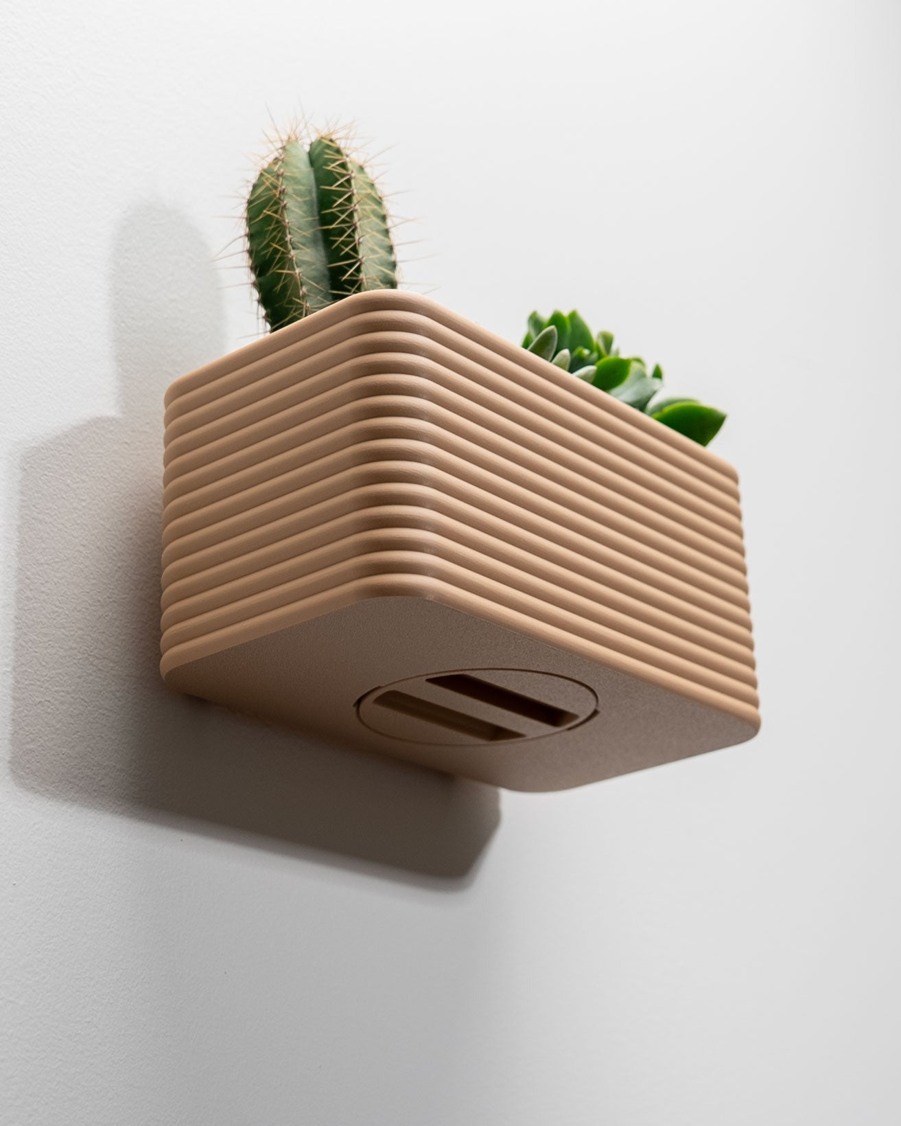 Evoliv „Poppy Kasten“ – Breiter Wandblumentopf mit Tropfschale – von Evoliv